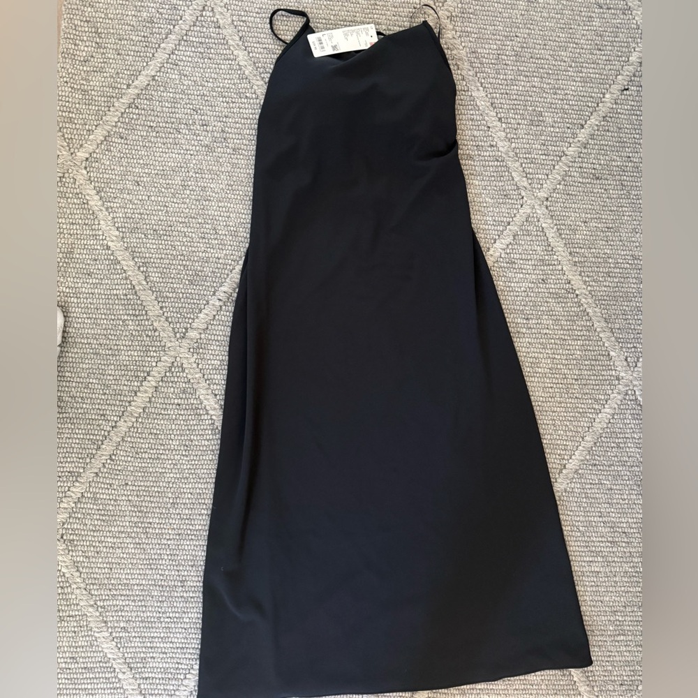Uniqlo Black Crepe Jersey Dress